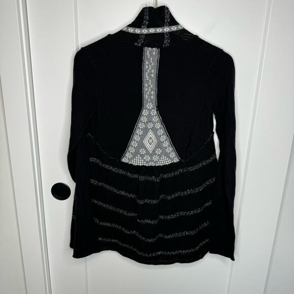 Free People Wool Knit Glitter Button Down Cardigan Sweater Size Small - Picture 7 of 7